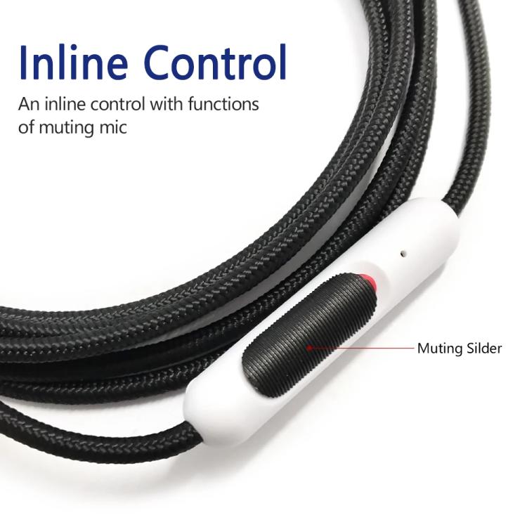 For Alienware AW920H Gaming Headset Cable Audio Microphone Cable, Length: 1.8m(White) - Headset Accessories by buy2fix | Online Shopping UK | buy2fix