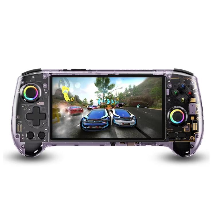 ANBERNIC RG557 Handheld Game Console 5.48-Inch AMOLED Screen Android 14 Video Game Player 12+128G(Transparent Purple) - Pocket Console by ANBERNIC | Online Shopping UK | buy2fix