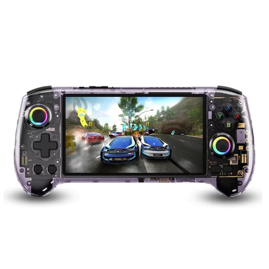 ANBERNIC RG557 Handheld Game Console 5.48-Inch AMOLED Screen Android 14 Video Game Player 12+256G(Transparent Purple) - Pocket Console by ANBERNIC | Online Shopping UK | buy2fix