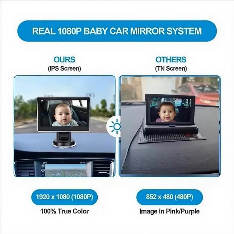 4.3 inch HD 1080P Car Baby Monitor(With USB) - Car Monitor by buy2fix | Online Shopping UK | buy2fix