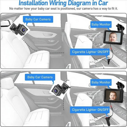 4.3 inch HD 1080P Car Baby Monitor(With USB) - Car Monitor by buy2fix | Online Shopping UK | buy2fix