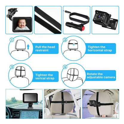 4.3 inch HD 1080P Car Baby Monitor(With USB) - Car Monitor by buy2fix | Online Shopping UK | buy2fix