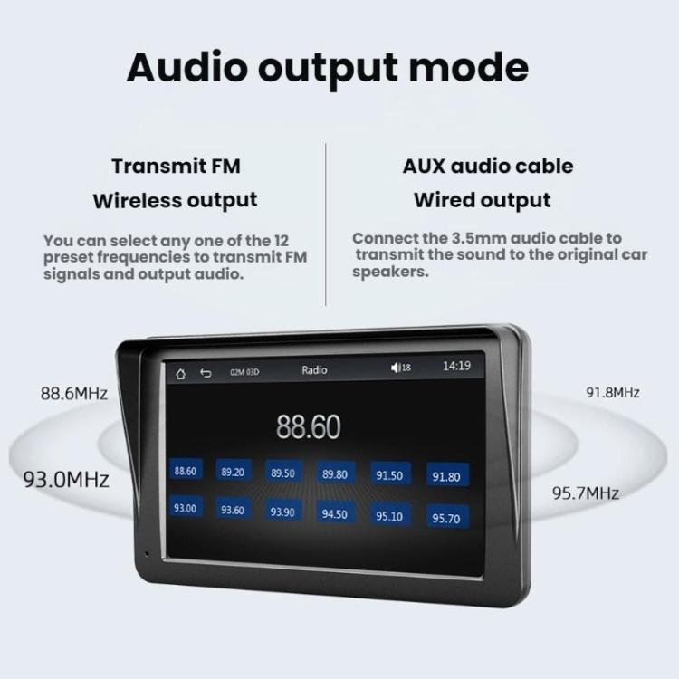 7-inch HD  Touch Screen + HD 8-light Reversing Image Wireless Carplay Car MP5 Player(X5300) - Car MP3 & MP4 & MP5 by buy2fix | Online Shopping UK | buy2fix