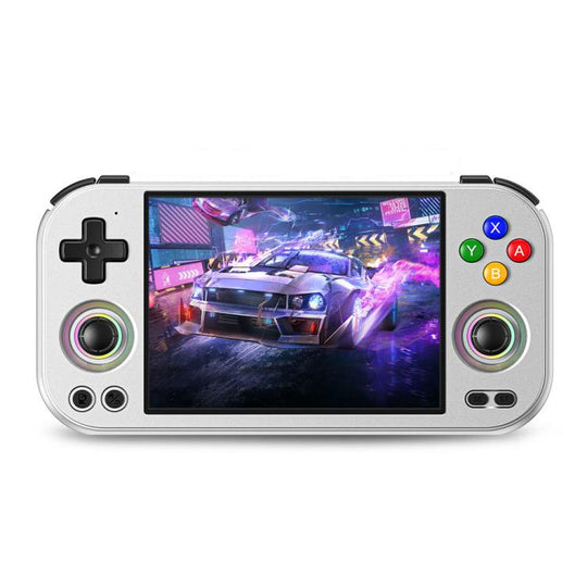 ANBERNIC RG 477M  Android 14 Handheld Game Console With Aluminum Alloy Body, 4.7-Inch LTPS In-Cell Touch Screen, 3D Hall Joystick & Self-Developed AI Assistant 256G(Silver)