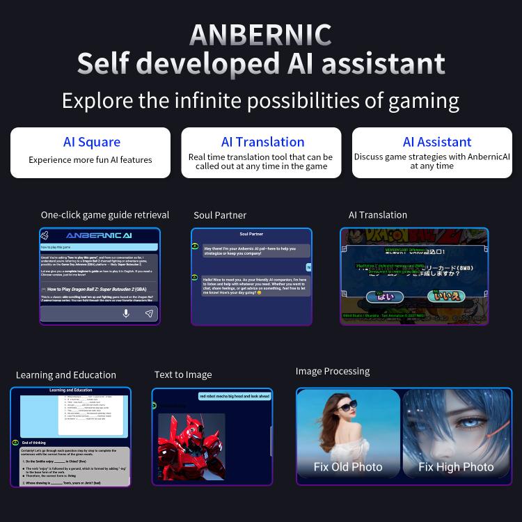 ANBERNIC RG 477M  Android 14 Handheld Game Console With Aluminum Alloy Body, 4.7-Inch LTPS In-Cell Touch Screen, 3D Hall Joystick & Self-Developed AI Assistant 128G(Black) - Pocket Console by ANBERNIC | Online Shopping UK | buy2fix