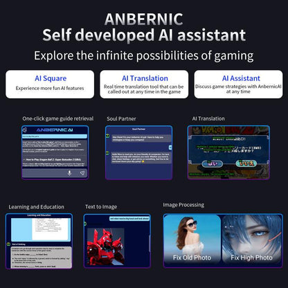 ANBERNIC RG 477M  Android 14 Handheld Game Console With Aluminum Alloy Body, 4.7-Inch LTPS In-Cell Touch Screen, 3D Hall Joystick & Self-Developed AI Assistant 128G(Silver) - Pocket Console by ANBERNIC | Online Shopping UK | buy2fix