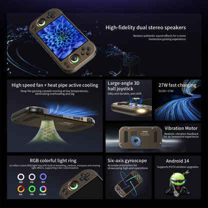 ANBERNIC RG 477M  Android 14 Handheld Game Console With Aluminum Alloy Body, 4.7-Inch LTPS In-Cell Touch Screen, 3D Hall Joystick & Self-Developed AI Assistant 256G(Black) - Pocket Console by ANBERNIC | Online Shopping UK | buy2fix