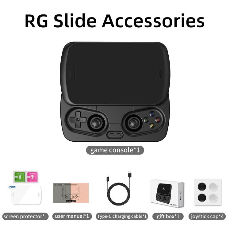 ANBERNIC RG Slide Video Game Console 4.7-Inch LTPS In-Cell Screen Android 13 OS For Retro/Cloud Gaming & Streaming 8+256G(Black) - Pocket Console by ANBERNIC | Online Shopping UK | buy2fix