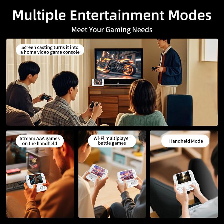 ANBERNIC RG Slide Video Game Console 4.7-Inch LTPS In-Cell Screen Android 13 OS For Retro/Cloud Gaming & Streaming 8+256G(White) - Pocket Console by ANBERNIC | Online Shopping UK | buy2fix