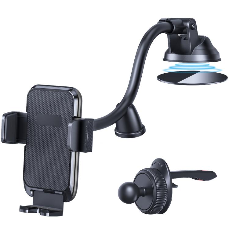 Tronwin JY02 Flexible Arm Dashboard Windshield Car Phone Holder Adjustable Suction Cup Mount(Black) - Universal Car Holders by Tronwin | Online Shopping UK | buy2fix