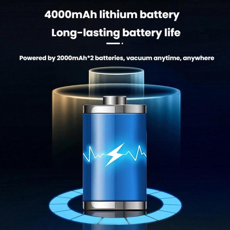 Car-mounted High-power Strong Suction Cordless Vacuum Cleaner, Color: White 5500PA - Vacuum Cleaner by buy2fix | Online Shopping UK | buy2fix