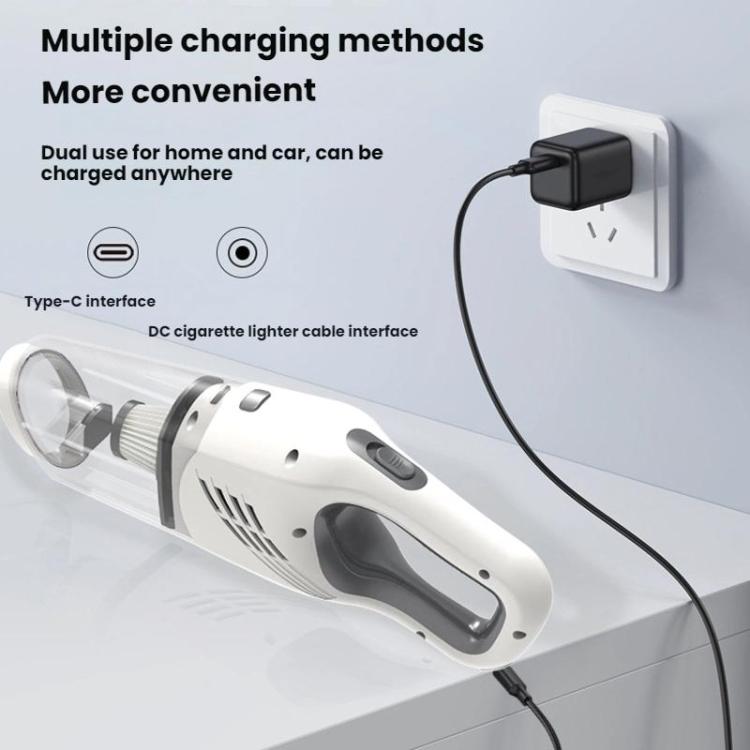 Car-mounted High-power Strong Suction Cordless Vacuum Cleaner, Color: White 5500PA - Vacuum Cleaner by buy2fix | Online Shopping UK | buy2fix