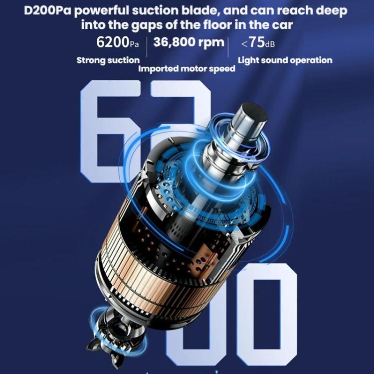 Small Powerful Handheld Vacuum Cleaner For Car And Desktop Use, Specification: 7500PA Brushed(Black) - Vacuum Cleaner by buy2fix | Online Shopping UK | buy2fix