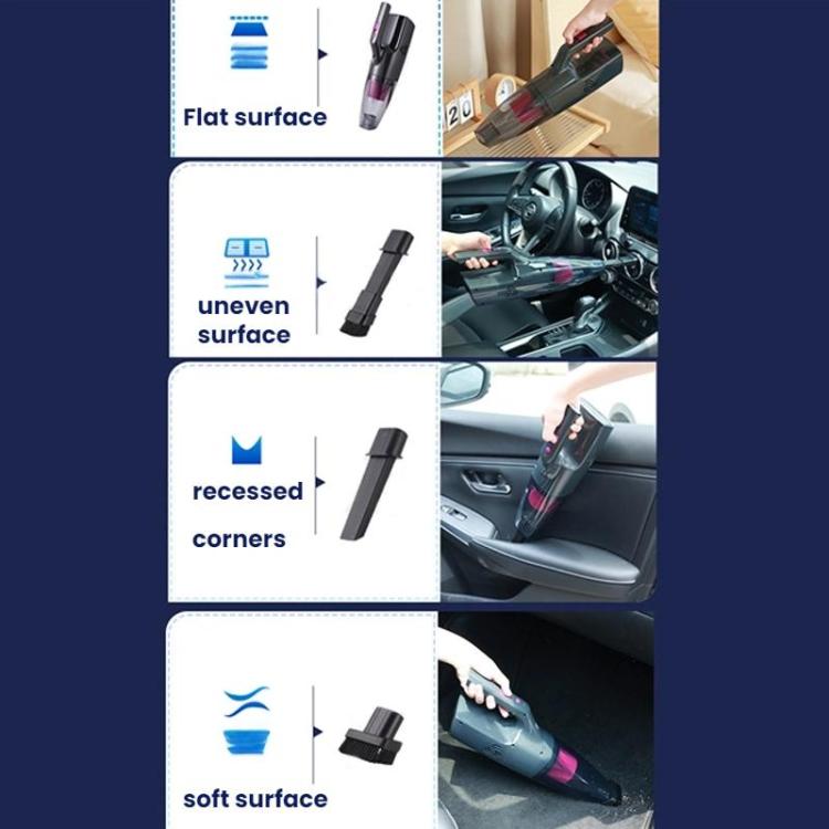 Small Powerful Handheld Vacuum Cleaner For Car And Desktop Use, Specification: 7500PA Brushed(Gray) - Vacuum Cleaner by buy2fix | Online Shopping UK | buy2fix