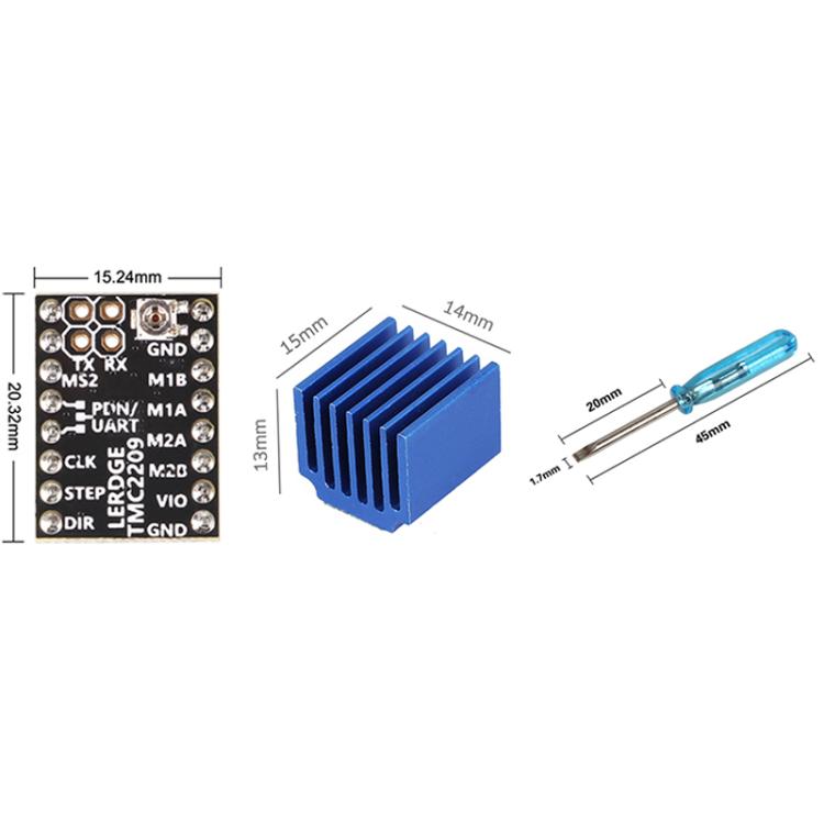 TMC2209 Driver High-Current High-Microstepping Replacement For 2208, A4988, LV8729 3D Printer Accessory - Parts by buy2fix | Online Shopping UK | buy2fix