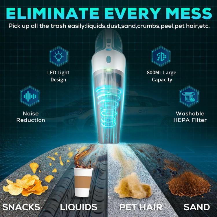 3.8m Corded Handheld Car Vacuum Cleaner with Brushless Motor(Blue) - Vacuum Cleaner by buy2fix | Online Shopping UK | buy2fix