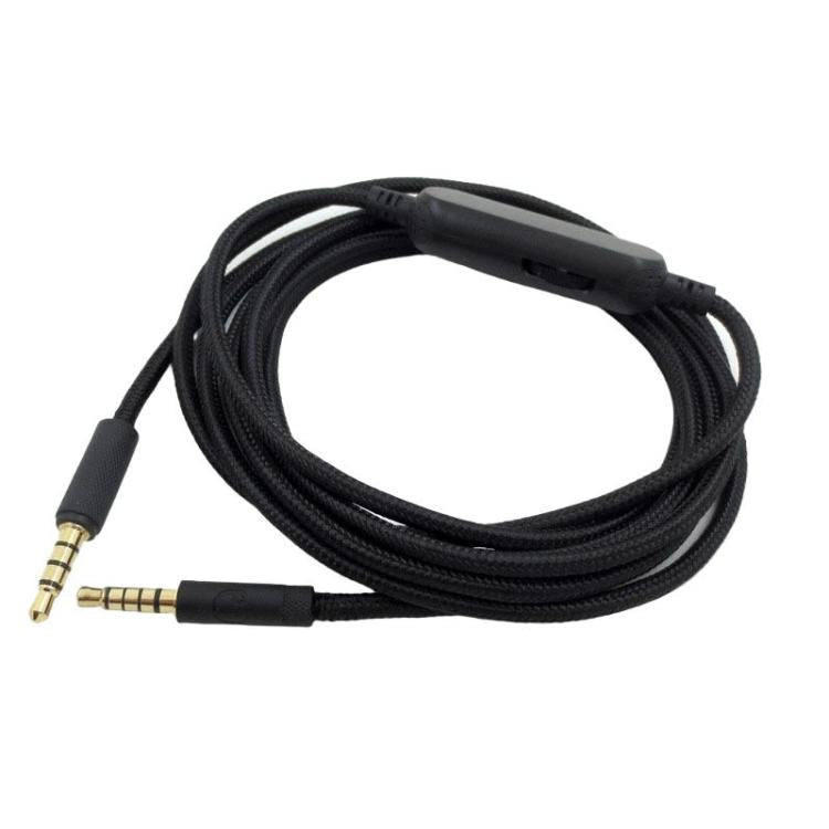 For Logitech G Pro / G Pro X / G233 / G433 Gaming Headset Audio Cable, Length: 2m(Black) - Headset Accessories by buy2fix | Online Shopping UK | buy2fix