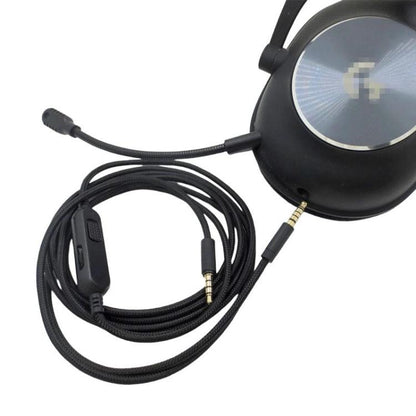 For Logitech G Pro / G Pro X / G233 / G433 Gaming Headset Audio Cable, Length: 2m(Black) - Headset Accessories by buy2fix | Online Shopping UK | buy2fix