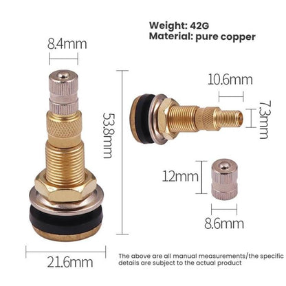 Agricultural Vehicle Vacuum Tire Full Copper Valves(American Standard) - Tire Valve Caps by buy2fix | Online Shopping UK | buy2fix