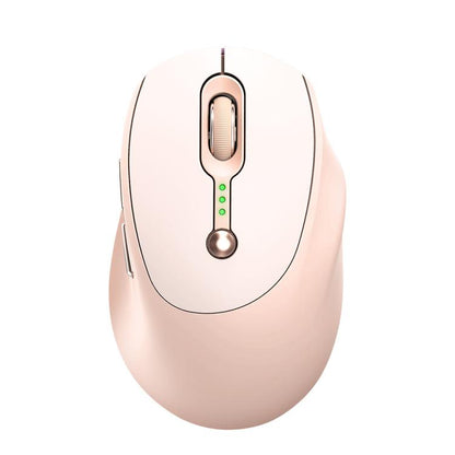 T-WOLF Q7 Single-Mode 2.4G 2400 DPI Wireless Mouse USB-C Rechargeable, Milk Tea Color Elegant Design with Battery Indicator - Wireless Mice by T-WOLF | Online Shopping UK | buy2fix