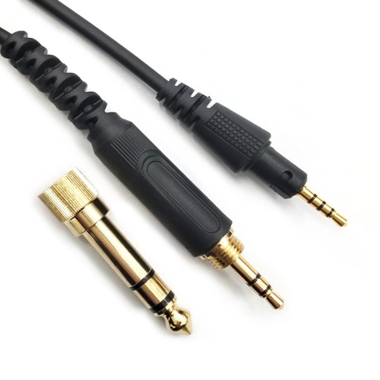 Curved Plug 1.2m Headphone Spring Audio Cable, For Pioneer HDJ-CUE1 / HDJ-X7 / HDJ-S7 / HDJ-X5 / HDJ-S7 - Headset Accessories by buy2fix | Online Shopping UK | buy2fix
