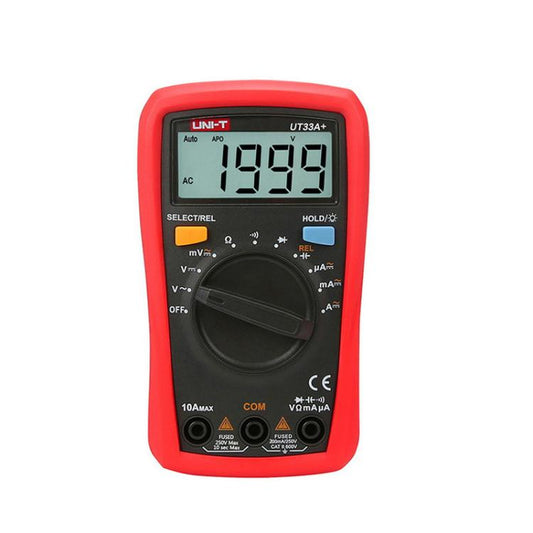 UNI-T UT33A+ Palm Size Multimeter With Backlit LCD Display, 600V 10A AC/DC Voltage Tester - Digital Multimeter by UNI-T | Online Shopping UK | buy2fix