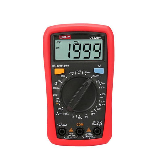 UNI-T UT33B+ Palm Size Multimeter With Backlit LCD Display, 600V 10A AC/DC Voltage Tester - Digital Multimeter by UNI-T | Online Shopping UK | buy2fix