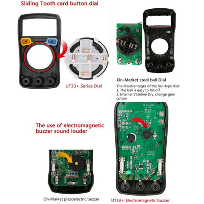 UNI-T UT33A+ Palm Size Multimeter With Backlit LCD Display, 600V 10A AC/DC Voltage Tester - Digital Multimeter by UNI-T | Online Shopping UK | buy2fix