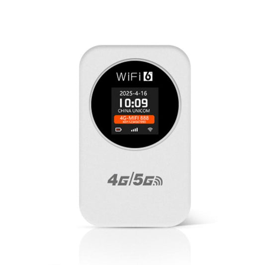 Asia Edition 4G/5G Portable WiFi Hotspot 300Mbps Mobile Router With Time Display, 3000mAh Built-In Battery(White) - 4G Mobile Wifi by buy2fix | Online Shopping UK | buy2fix