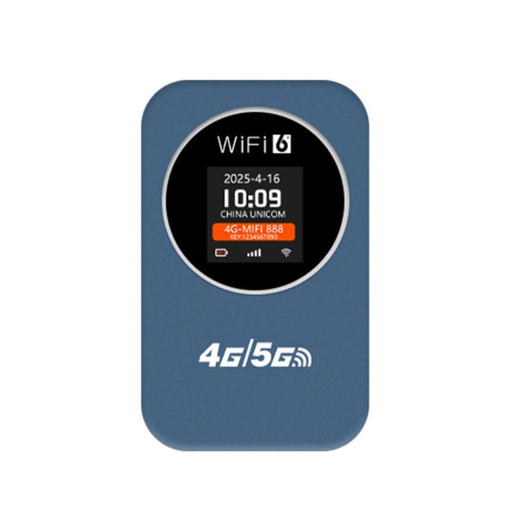 Asia Edition 4G/5G Portable WiFi Hotspot 300Mbps Mobile Router With Time Display, 3000mAh Built-In Battery(Blue) - 4G Mobile Wifi by buy2fix | Online Shopping UK | buy2fix