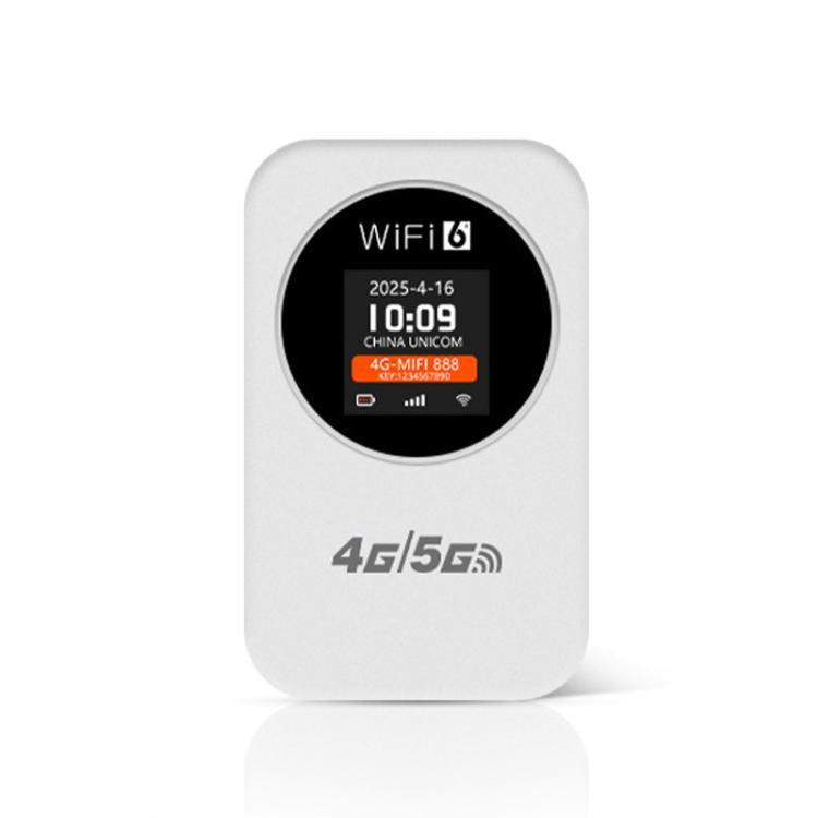 Eurasian Edition 4G/5G Portable WiFi Hotspot 300Mbps Mobile Router With Time Display, 3000mAh Built-In Battery(White) - 4G Mobile Wifi by buy2fix | Online Shopping UK | buy2fix