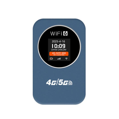 Eurasian Edition 4G/5G Portable WiFi Hotspot 300Mbps Mobile Router With Time Display, 3000mAh Built-In Battery(Blue) - 4G Mobile Wifi by buy2fix | Online Shopping UK | buy2fix