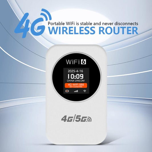 Eurasian Edition 4G/5G Portable WiFi Hotspot 300Mbps Mobile Router With Time Display, 3000mAh Built-In Battery(Blue) - 4G Mobile Wifi by buy2fix | Online Shopping UK | buy2fix