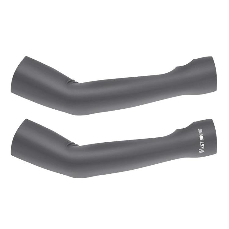WEST BIKING 1pair Outdoor Cycling Ice Silk UV-Protective Arm Sleeves Fishing Travel Arm Protection Ice Sleeves(Dark Gray) - Protective Gear by WEST BIKING | Online Shopping UK | buy2fix