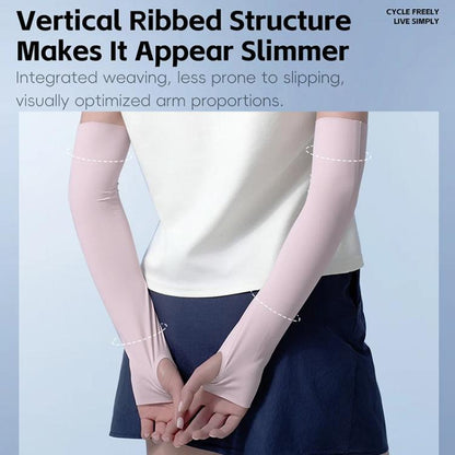 WEST BIKING 1pair Outdoor Cycling Ice Silk UV-Protective Arm Sleeves Fishing Travel Arm Protection Ice Sleeves(Black) - Protective Gear by WEST BIKING | Online Shopping UK | buy2fix