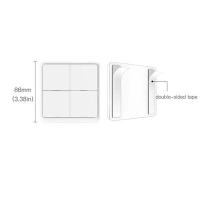 Graffiti Smart Home Wireless Scene Switch APP Timer 4-Button Adhesive Smart Switch(White No Battery) - Smart Switch by buy2fix | Online Shopping UK | buy2fix