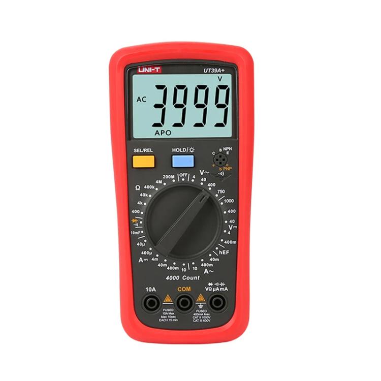 UNI-T UT39A+ Digital Multimeter 1000V DC/750V AC Voltage, 10A Current Tester - Digital Multimeter by UNI-T | Online Shopping UK | buy2fix