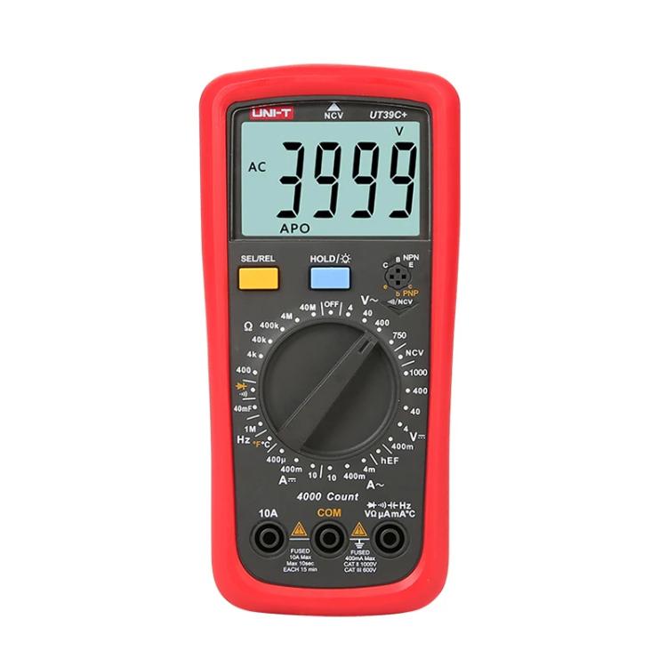 UNI-T UT39C+ Digital Multimeter 1000V DC/750V AC Voltage, 10A Current Tester - Digital Multimeter by UNI-T | Online Shopping UK | buy2fix