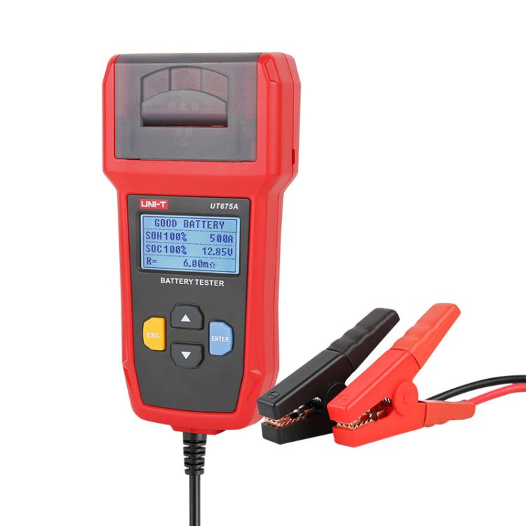 UNI-T UT675A Printing Support Car Battery Tester For AGM/GEL/EFB & Standard Batteries 3-250Ah Capacity Analyzer - Battery & Resistance Tester by UNI-T | Online Shopping UK | buy2fix
