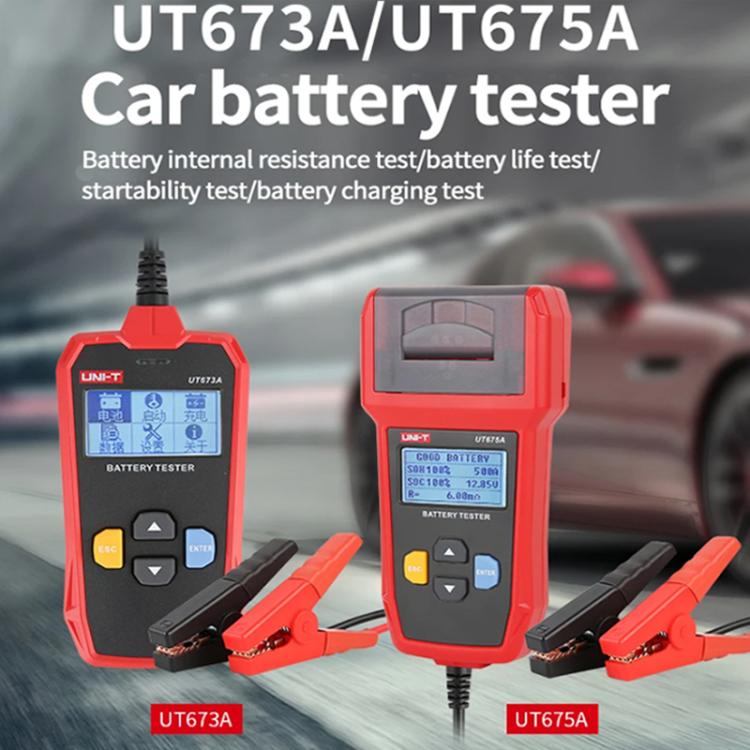 UNI-T UT675A Printing Support Car Battery Tester For AGM/GEL/EFB & Standard Batteries 3-250Ah Capacity Analyzer - Battery & Resistance Tester by UNI-T | Online Shopping UK | buy2fix