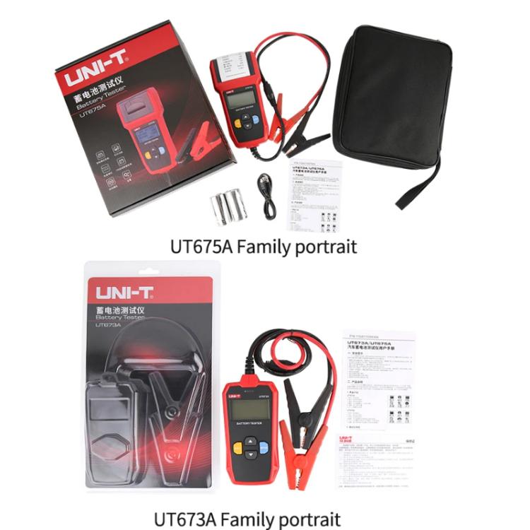 UNI-T UT675A Printing Support Car Battery Tester For AGM/GEL/EFB & Standard Batteries 3-250Ah Capacity Analyzer - Battery & Resistance Tester by UNI-T | Online Shopping UK | buy2fix