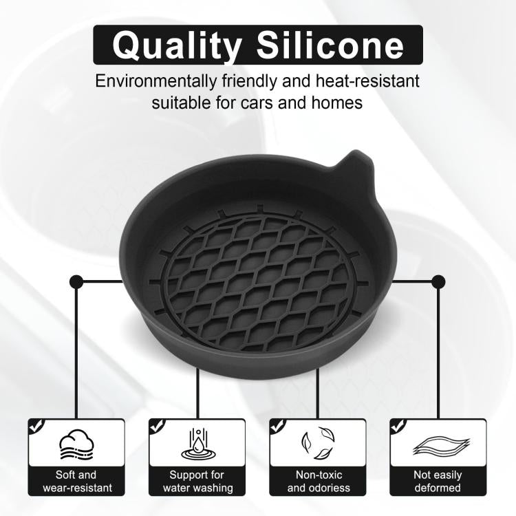 4pcs Anti-squeak Anti-slip Car Coaster With Handle(Red) - Car Drink Holders by buy2fix | Online Shopping UK | buy2fix