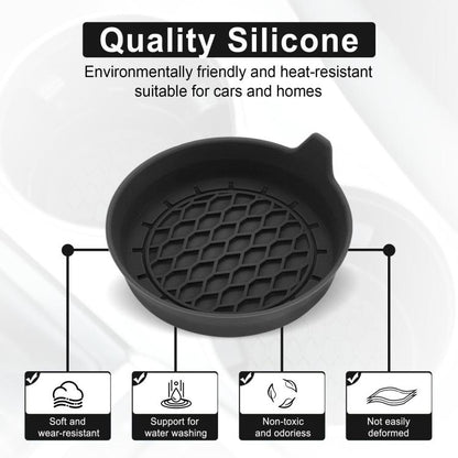 4pcs Anti-squeak Anti-slip Car Coaster With Handle(Red) - Car Drink Holders by buy2fix | Online Shopping UK | buy2fix