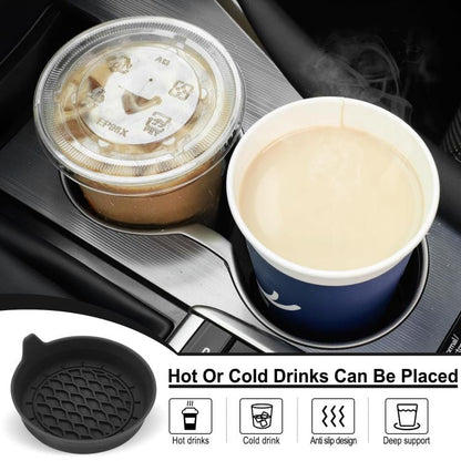 4pcs Anti-squeak Anti-slip Car Coaster With Handle(Red) - Car Drink Holders by buy2fix | Online Shopping UK | buy2fix