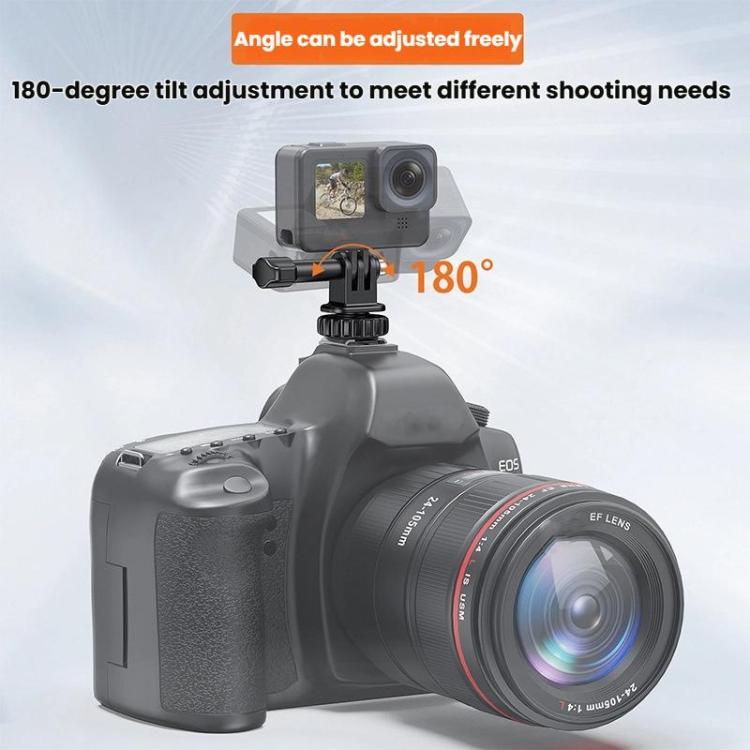 VRIG AC24 1/4 Cold Shoe Mount to Action Camera Adapter Cold Shoe Base F External Camera Tripod(Black) - Connection Mount by VRIG | Online Shopping UK | buy2fix