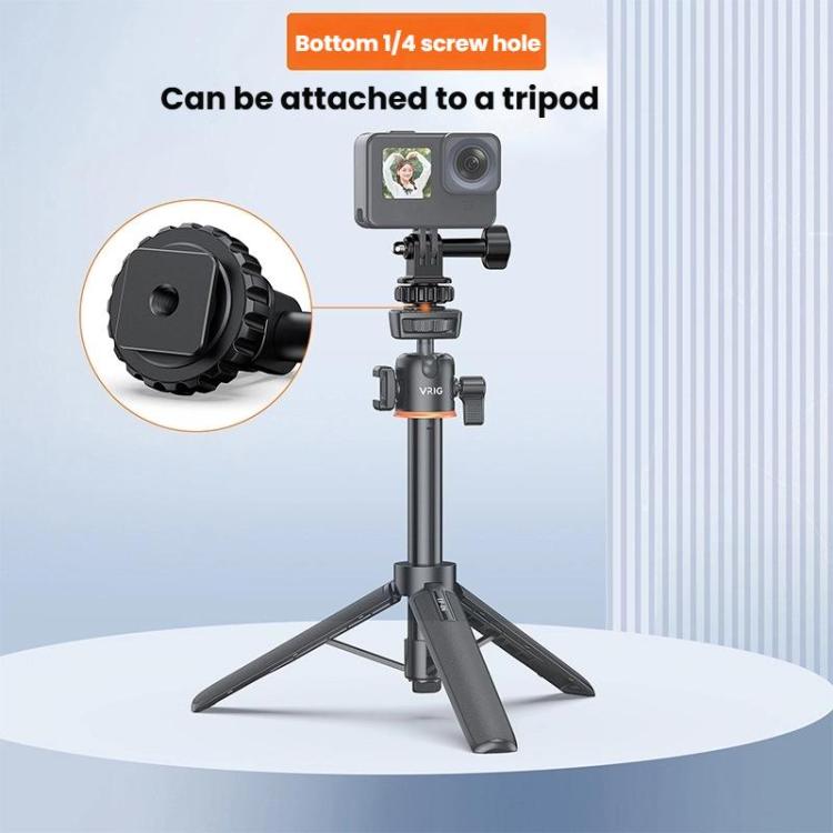 VRIG AC24 1/4 Cold Shoe Mount to Action Camera Adapter Cold Shoe Base F External Camera Tripod(Black) - Connection Mount by VRIG | Online Shopping UK | buy2fix