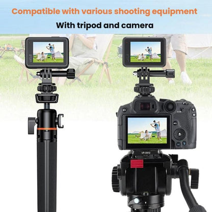 VRIG AC24 1/4 Cold Shoe Mount to Action Camera Adapter Cold Shoe Base F External Camera Tripod(Black) - Connection Mount by VRIG | Online Shopping UK | buy2fix