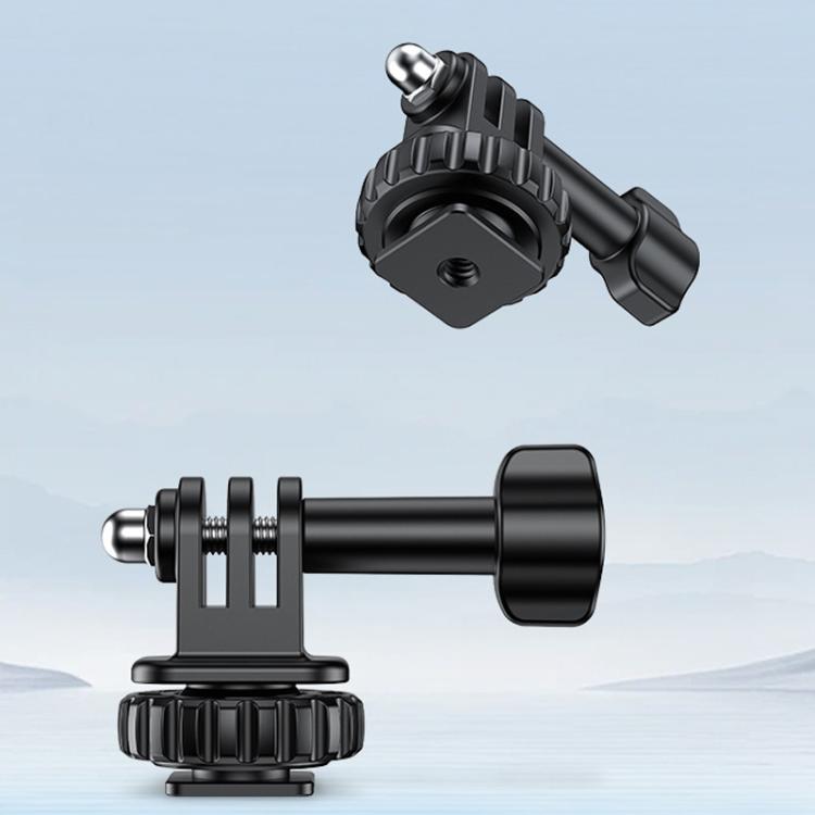 VRIG AC24 1/4 Cold Shoe Mount to Action Camera Adapter Cold Shoe Base F External Camera Tripod(Black) - Connection Mount by VRIG | Online Shopping UK | buy2fix