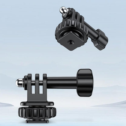 VRIG AC24 1/4 Cold Shoe Mount to Action Camera Adapter Cold Shoe Base F External Camera Tripod(Black) - Connection Mount by VRIG | Online Shopping UK | buy2fix