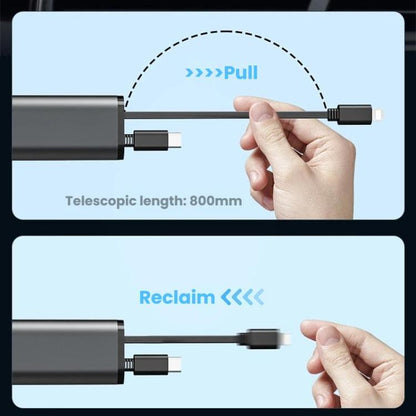 PD30W Car Charger With Retractable Cable(TYPE-C+TYPE-C) - Car Charger by buy2fix | Online Shopping UK | buy2fix